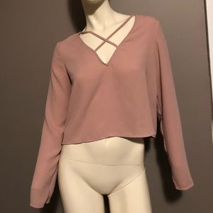 Long sleeve crop top
